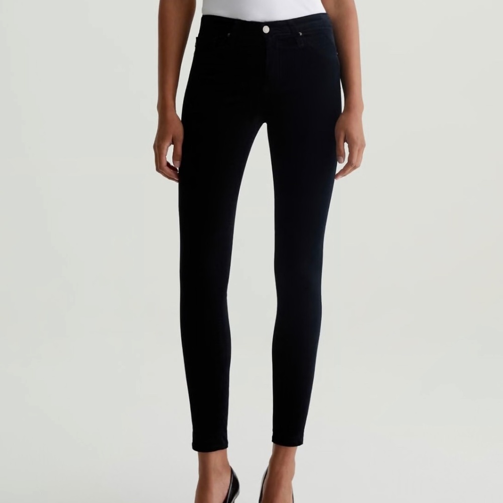 Farrah Skinny Velvet Mid-Rise Skinny Jean